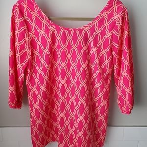 Pink patterned top